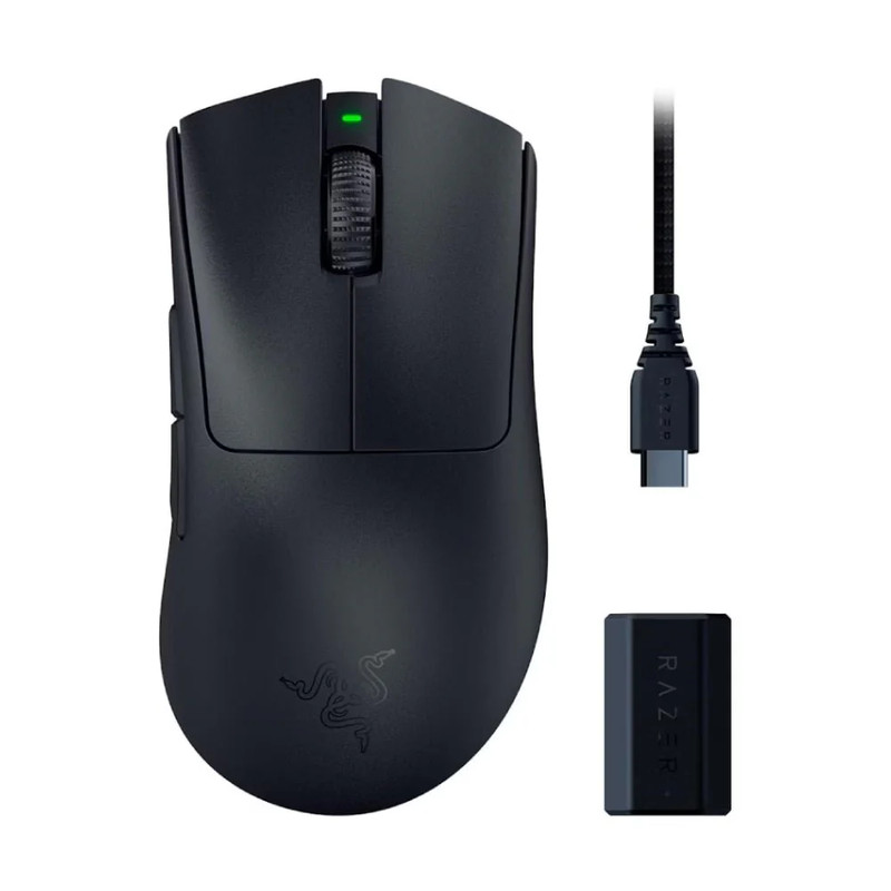 Razer DeathAdder V3 Pro Gaming Mouse + HyperPolling Wireless Dongle Bundle - فأرة
